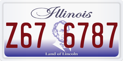 IL license plate Z676787