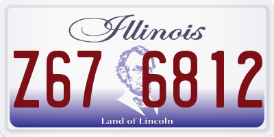 IL license plate Z676812