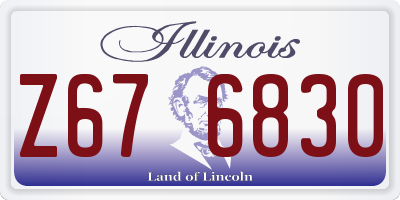 IL license plate Z676830