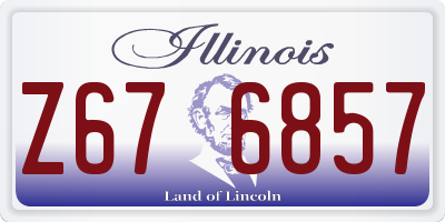IL license plate Z676857