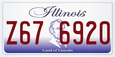 IL license plate Z676920
