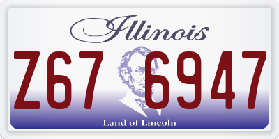 IL license plate Z676947