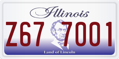 IL license plate Z677001