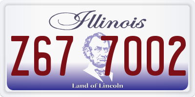 IL license plate Z677002