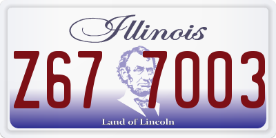 IL license plate Z677003