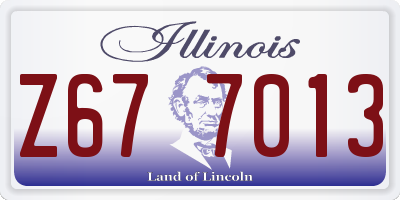 IL license plate Z677013