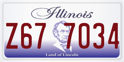 IL license plate Z677034