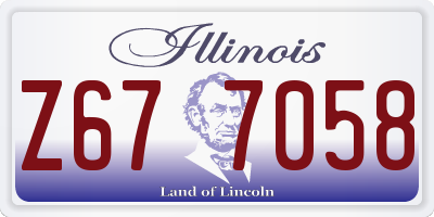 IL license plate Z677058