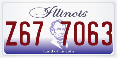 IL license plate Z677063