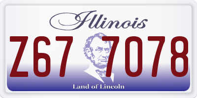 IL license plate Z677078