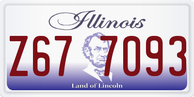 IL license plate Z677093