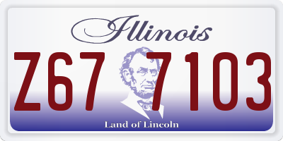 IL license plate Z677103