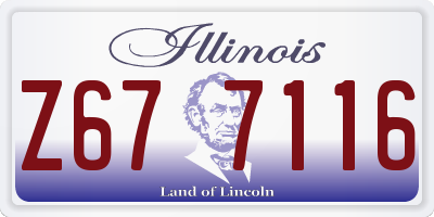 IL license plate Z677116