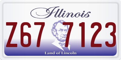 IL license plate Z677123