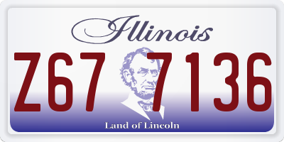 IL license plate Z677136