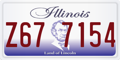 IL license plate Z677154