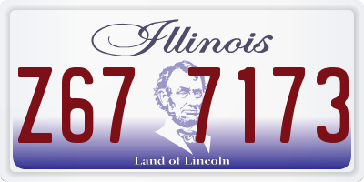 IL license plate Z677173