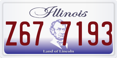 IL license plate Z677193