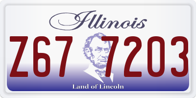 IL license plate Z677203