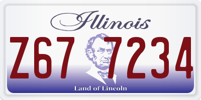 IL license plate Z677234