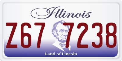 IL license plate Z677238