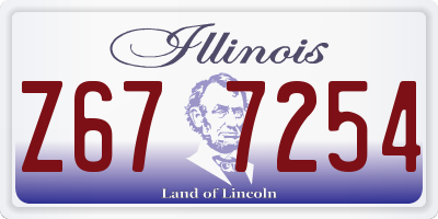IL license plate Z677254