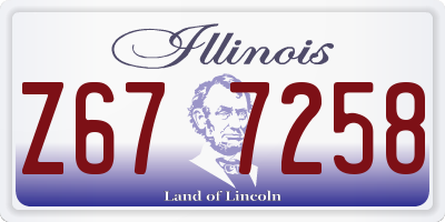 IL license plate Z677258