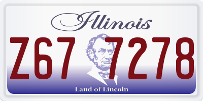 IL license plate Z677278