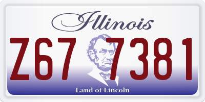 IL license plate Z677381