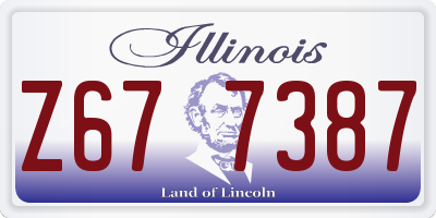 IL license plate Z677387