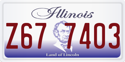 IL license plate Z677403