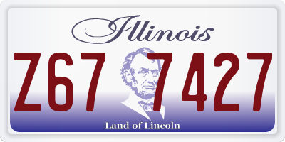 IL license plate Z677427