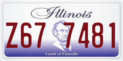 IL license plate Z677481