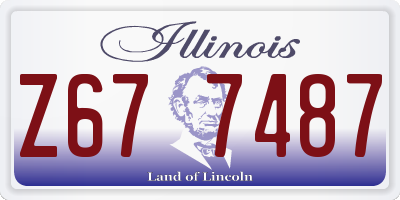 IL license plate Z677487