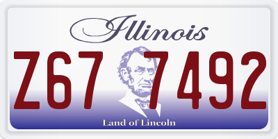 IL license plate Z677492