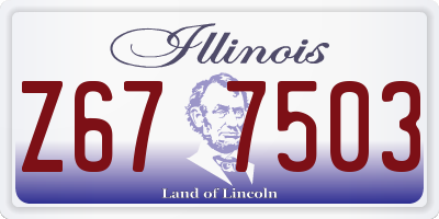 IL license plate Z677503