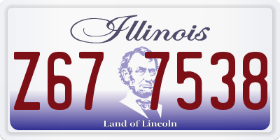 IL license plate Z677538