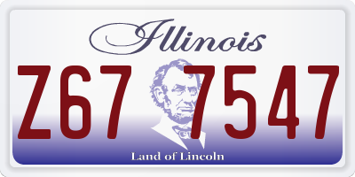 IL license plate Z677547