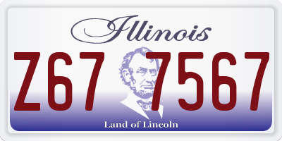 IL license plate Z677567