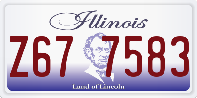 IL license plate Z677583