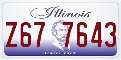 IL license plate Z677643