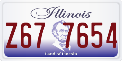 IL license plate Z677654