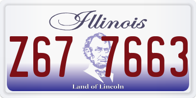 IL license plate Z677663