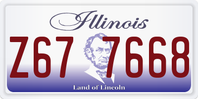 IL license plate Z677668