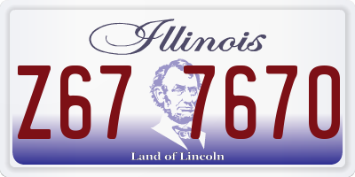 IL license plate Z677670