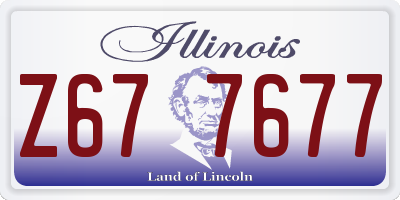 IL license plate Z677677