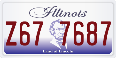 IL license plate Z677687