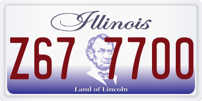 IL license plate Z677700