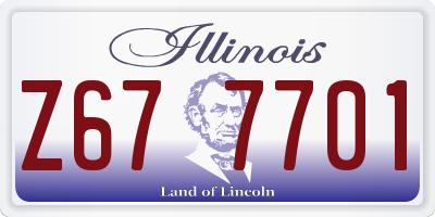 IL license plate Z677701