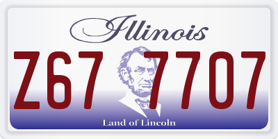IL license plate Z677707